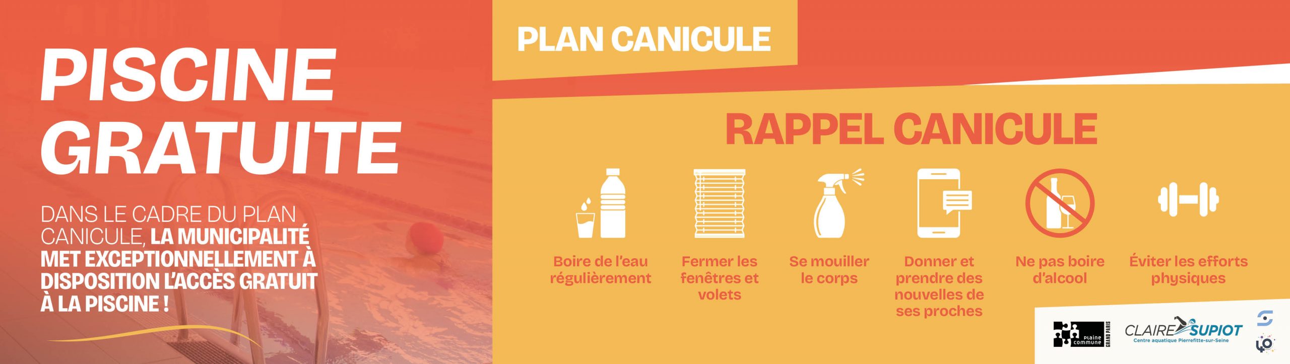 PLAN CANICULE PISCINE GRATUITE