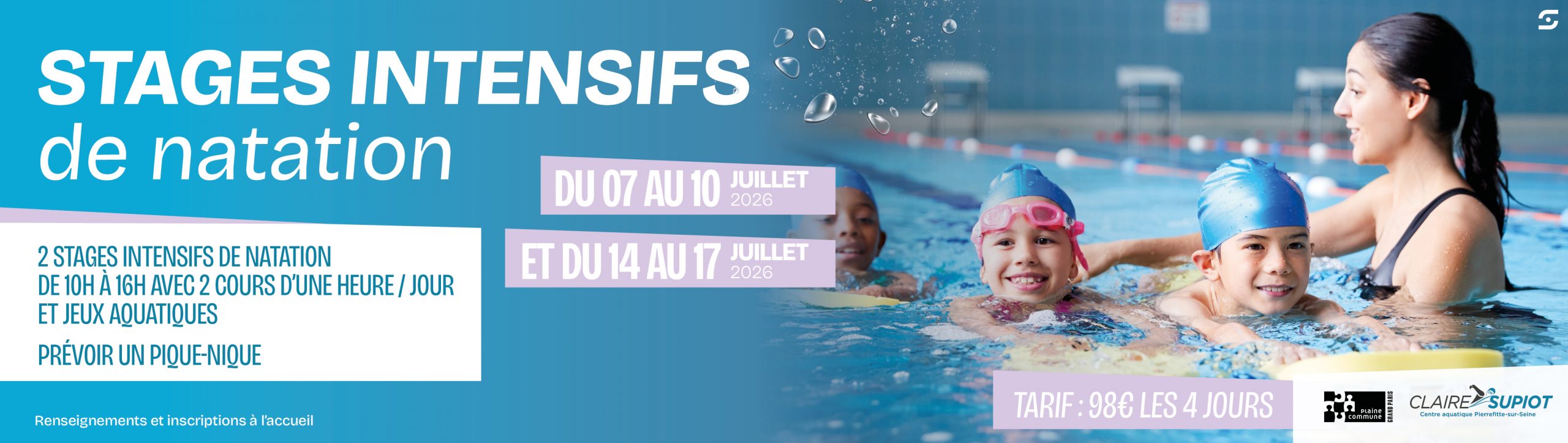 STAGES INTENSIFS DE NATATION